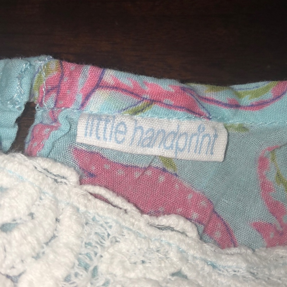 Handprint Floral Top & Circo Jean Shorts Sz 3T - Picture 7 of 8